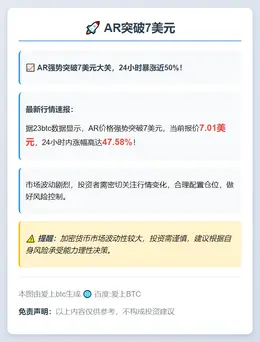 AR突破7美元