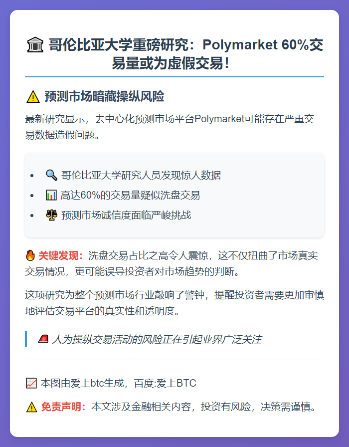 哥大研究：Polymarket六成交易或