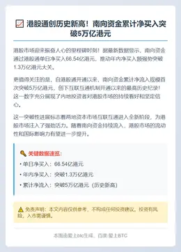 南向资金净买超5万亿港元