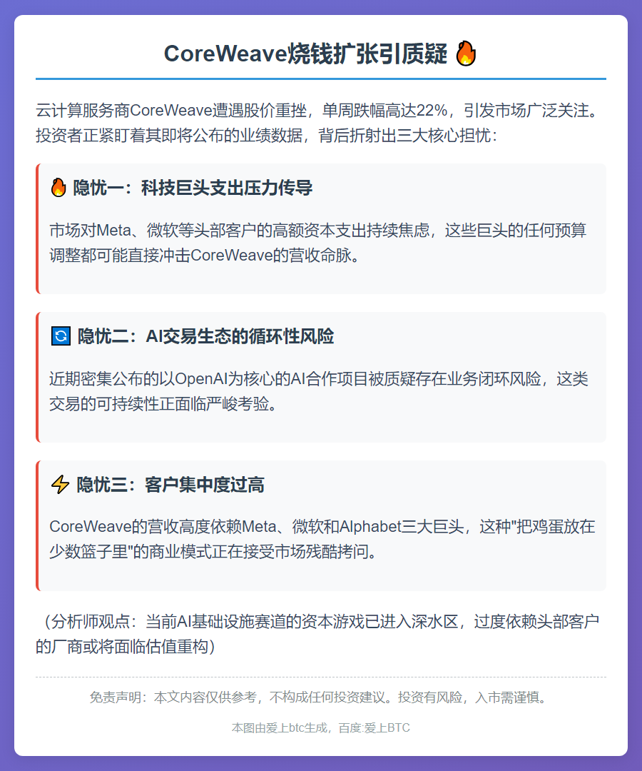 CoreWeave烧钱扩张引质疑