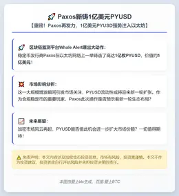 Paxos新铸1亿美元PYUSD