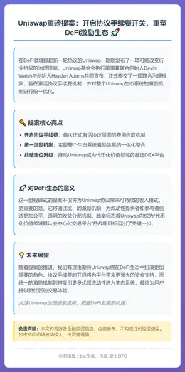 Uniswap提案开启手续费