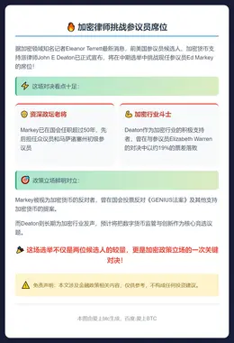 加密律师挑战参议员席位