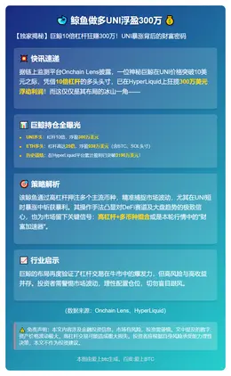 鲸鱼做多UNI浮盈300万