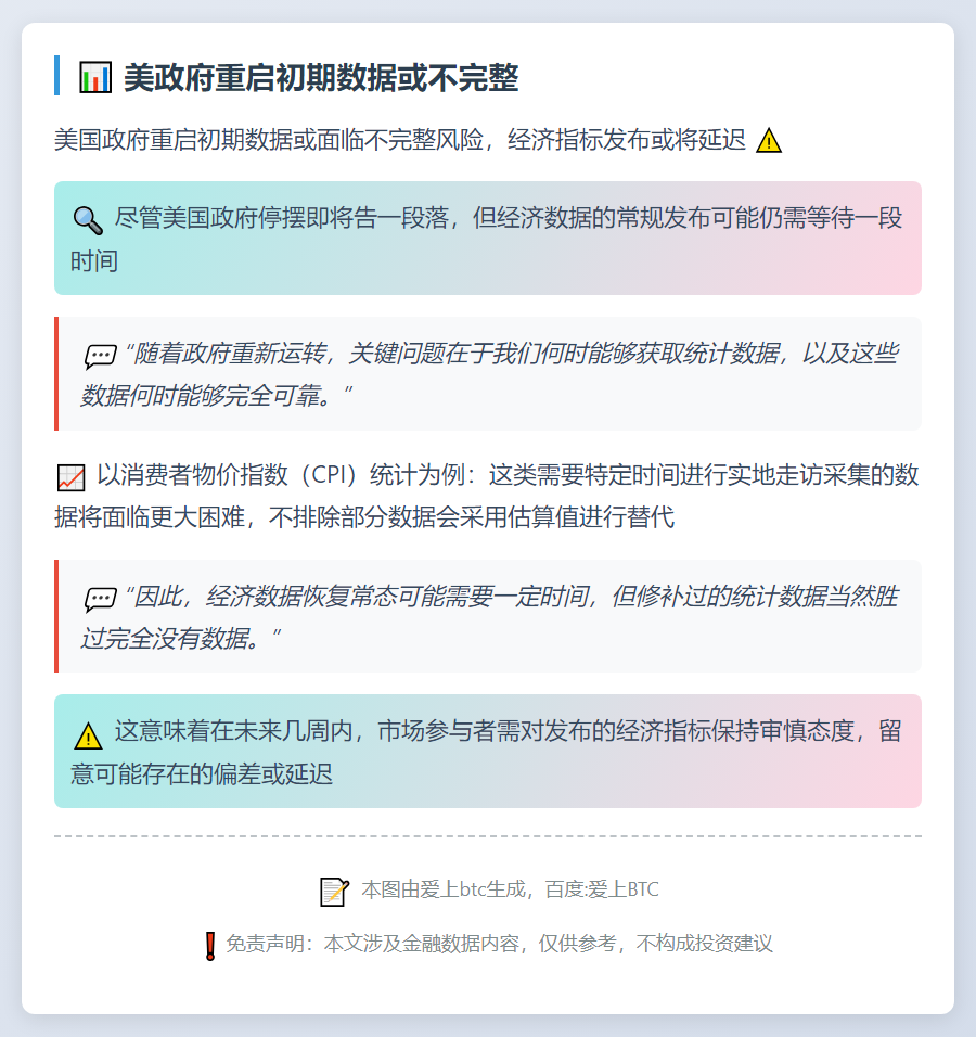美政府重启初期数据或不完整