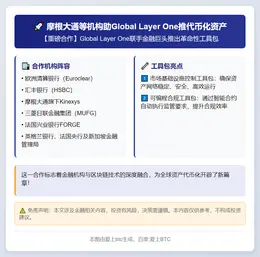 摩根大通等机构助Global Layer One推代币化资产