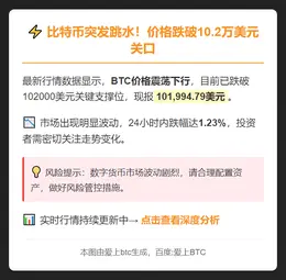 BTC失守102000美元