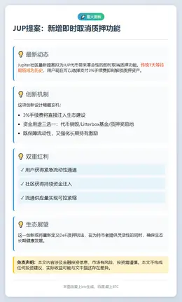 JUP提案：新增即时取消质押功能