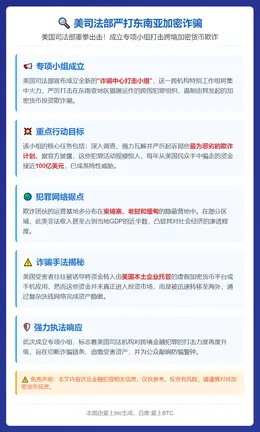 美司法部严打东南亚加密诈骗