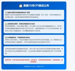 美国10月CPI推迟公布
