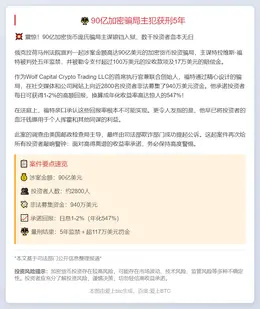 90亿加密骗局主犯获刑5年