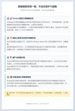 策略债务非同一般，不会引发BTC抛售