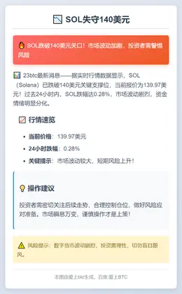 SOL失守140美元