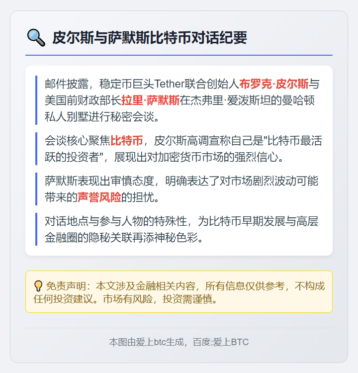 皮尔斯与萨默斯讨论比特币
