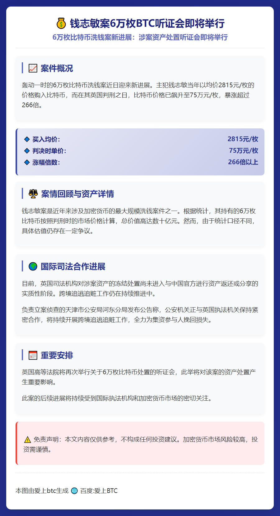 钱志敏案6万枚BTC听证会明日举行