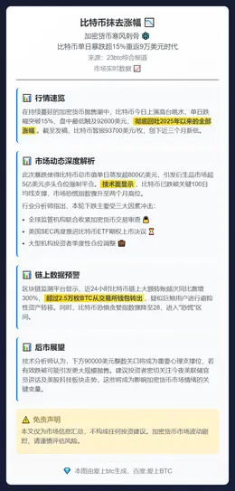 比特币抹去涨幅