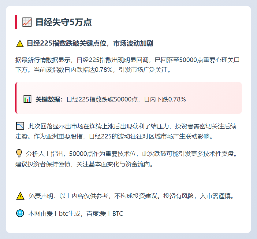 日经失守5万点