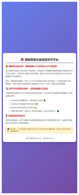 朝鲜黑客涉盗加密货币平台