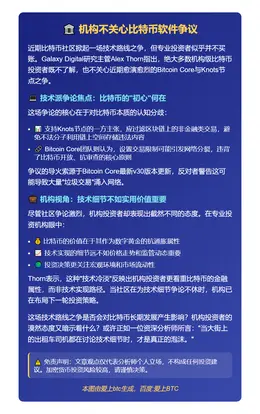 机构不关心比特币软件争议