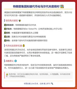 特朗普集团拟建代币化马尔代夫度假村