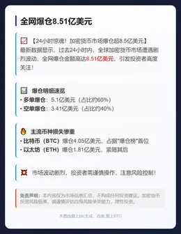 全网爆仓8.51亿美元