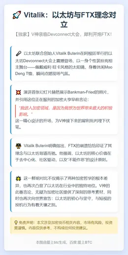 Vitalik：以太坊与FTX理念对立