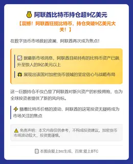 阿联酋比特币持仓超9亿美元