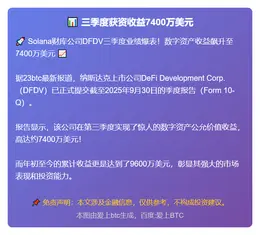三季度获资收益7400万美元