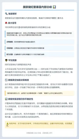 美联储纪要暴露内部分歧