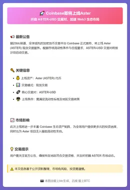 Coinbase即将上线Aster