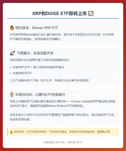 XRP和DOGE ETF即将上市