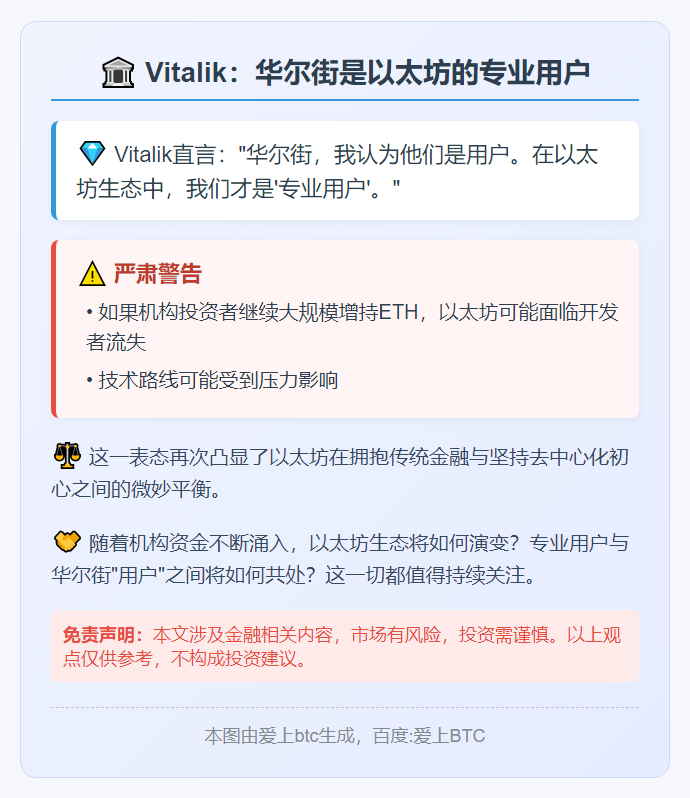 Vitalik：华尔街是以太坊的专业用户
