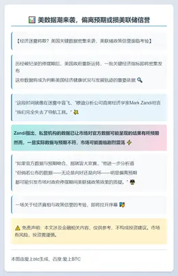 美数据潮来袭，偏离预期或损美联储信誉