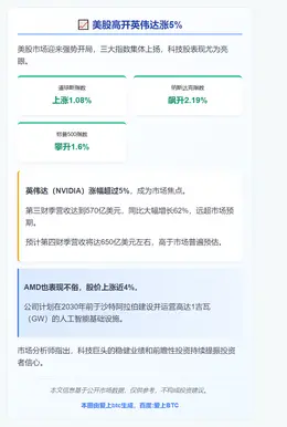 美股高开英伟达涨5%