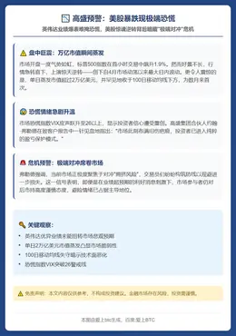 高盛预警：美股暴跌现极端恐慌