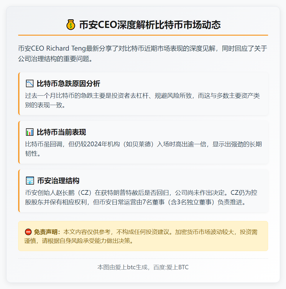 币安CEO：比特币急跌因去杠杆避险