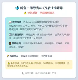 鲸鱼一周亏光400万后注销账号