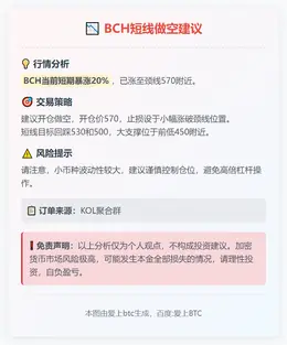 2025-11-23 04:16:04 BCH短线做空建议