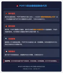 PORT3攻击者销毁剩余代币