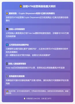 加密ATM运营商拟亿美元出售，创始人涉洗钱