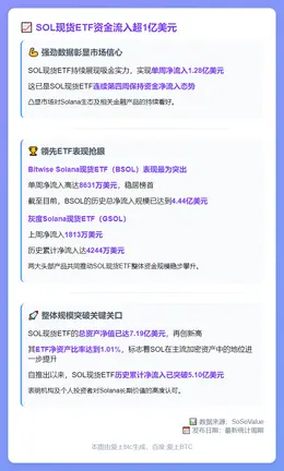 SOL现货ETF资金流入超1亿美元