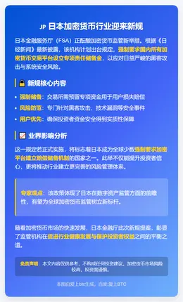 日本拟建加密交易所责任储备金