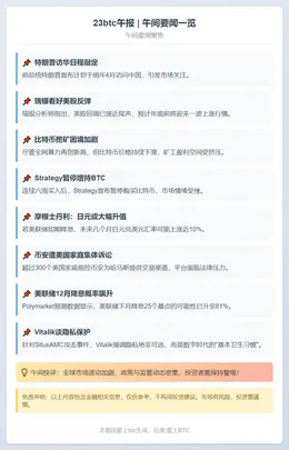 23btc午报 | 11月25日午间要闻一览