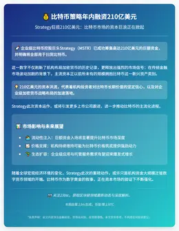 比特币策略年内融资210亿美元