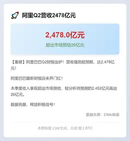 阿里Q2营收2478亿元