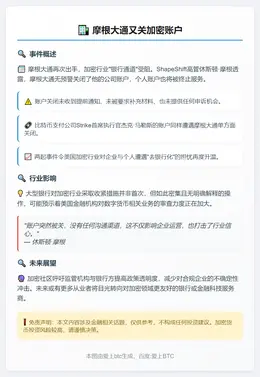 摩根大通又关加密账户
