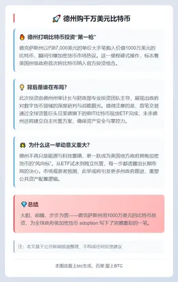 德州购千万美元比特币