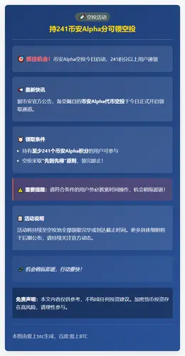 持241币安Alpha分可领空投