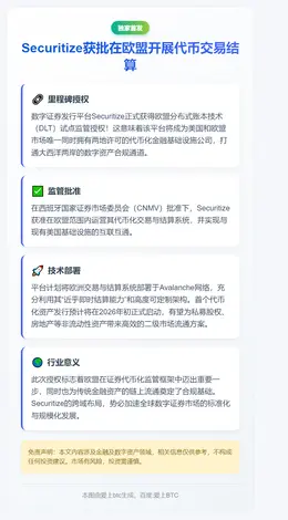 Securitize获批在欧盟开展代币交易结算