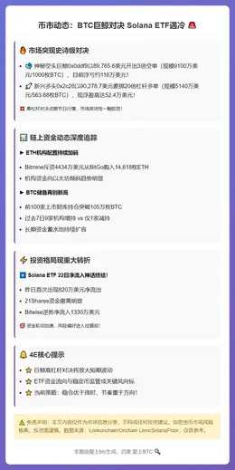 币市动态：BTC巨鲸对决 Solana ETF遇冷